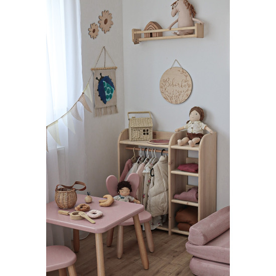 Kidozia MINI Garderobe Montessori Kleiderschrank für Kinder