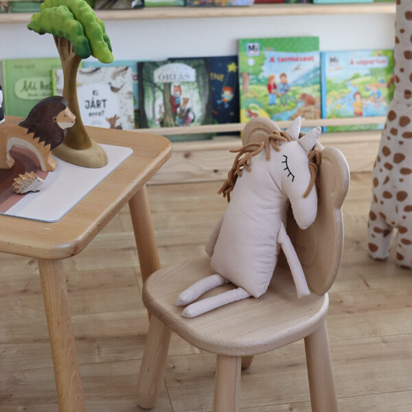 Kindertisch-Set „Natur Bear“ – 2 Stühle + 1 Tisch aus massivem Buchenholz