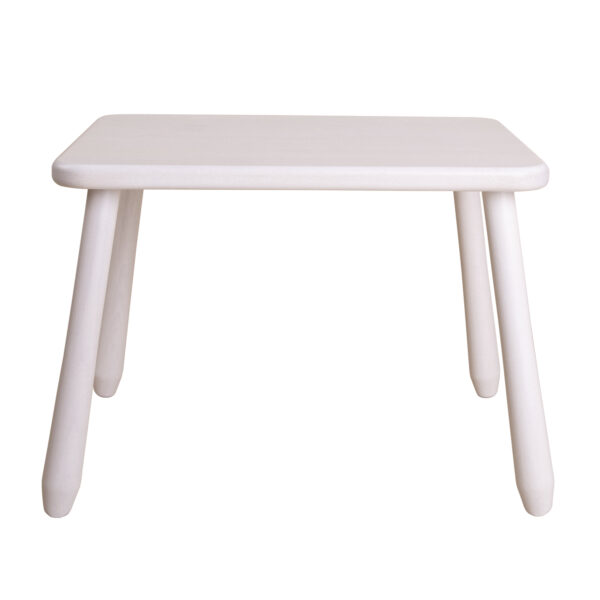Kindertisch-Set „White Bunny“ – 2 Stühle + 1 Tisch aus massivem Buchenholz