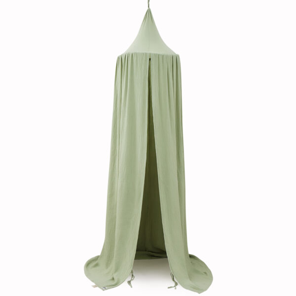 Baldachin Bio-Musselin-Baumwolle khaki