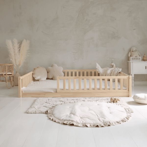 BASIC LOVE XL-Kinderbett Bodenbett 140x190 cm natur